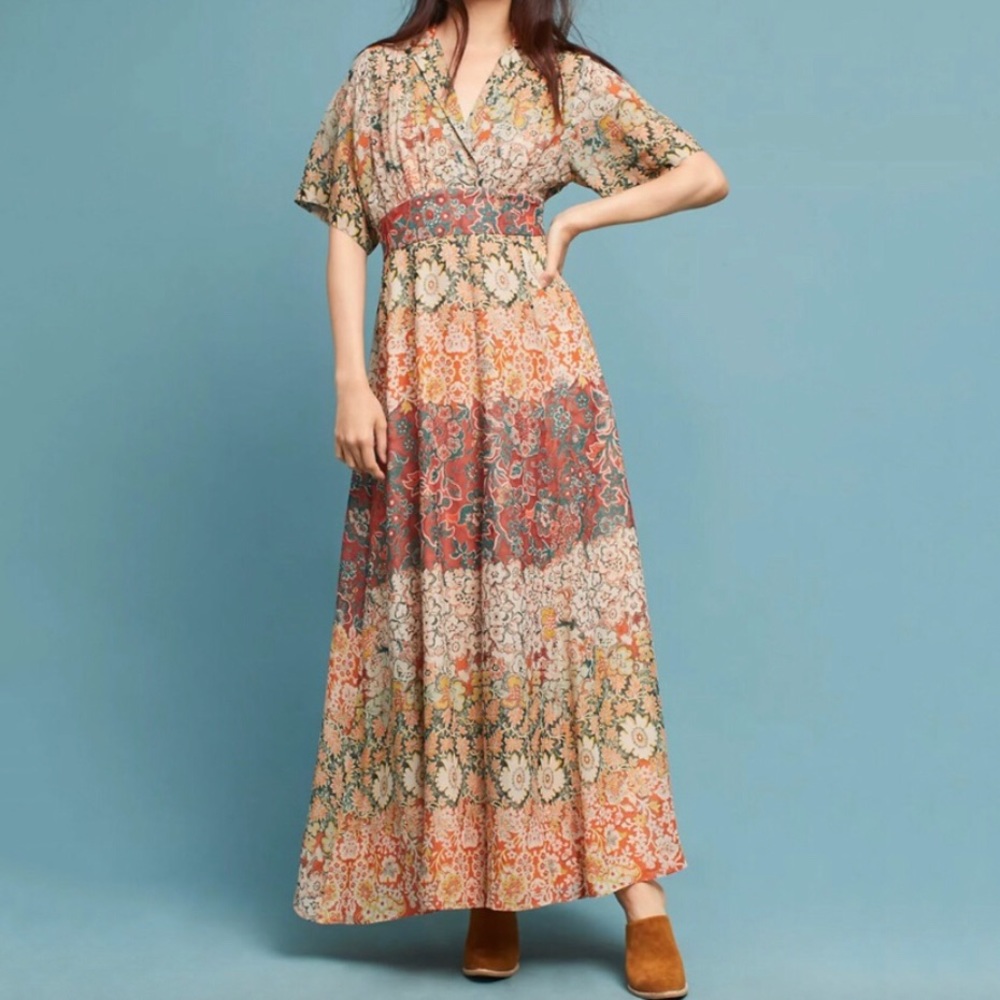 Anthropologie Moulinette Soeurs Floral Maxi Dress - 6